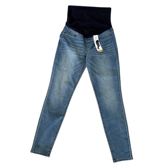 NWT Levi Strauss Signature Gold Maternity Skinny Jeans Simply Stretch Wash M - Picture 1 of 9